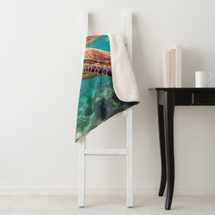 Sea Turtle Series Sherpa Blanket