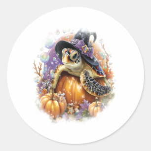 Sea Turtle Shirt Sea Halloween Classic Round Sticker