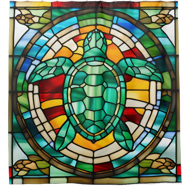 Sea Turtle Shower Curtain (Front)