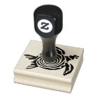 sea turtle silhouette art stamp