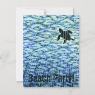 Sea Turtle Silhouette Invitation