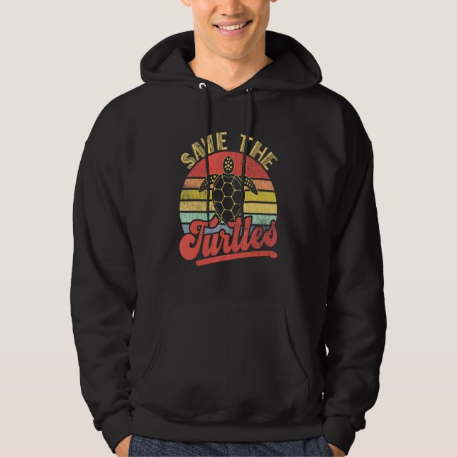 Sea Turtle Skip A Straw Save A Turtles Hoodie (Front)