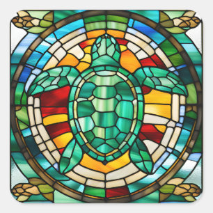 Sea Turtle Square Sticker