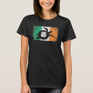 Sea Turtle St Patrick's Day Irish Flag Ireland Sai T-Shirt