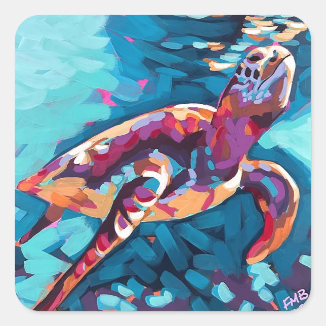 Sea Turtle Sticker (Front)