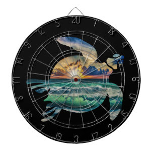 Sea Turtle Sunset Beach Golf Balls Golf Ball Marke Dartboard