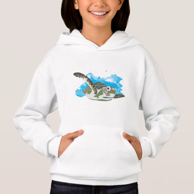Sea Turtle Swimming  (Front)