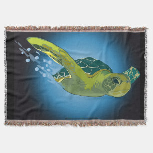 SEA TURTLE THROW BLANKET