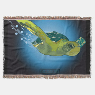 SEA TURTLE THROW BLANKET