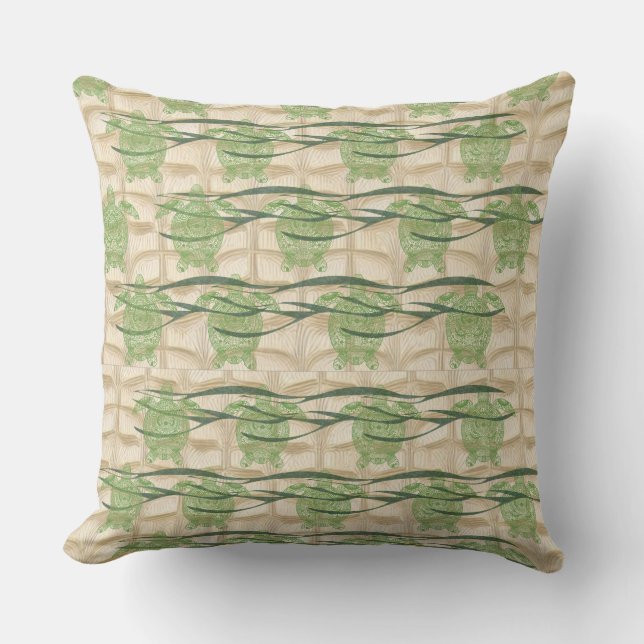 Sea Turtle Throw Pillow (Front)