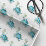 Sea Turtle Tissue Paper Tropical Beach Christmas<br><div class="desc">This tropical beach design feature watercolor sea turtles in shades of turquoise with a sprig of holly and red berries. To see more unique Christmas gifts and ideas visit www.zazzle.com/dotellabelle

Original watercolor art and design by Victoria Grigaliunas</div>