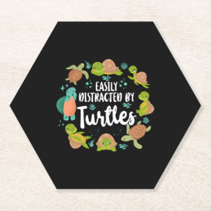 Sea Turtle Tortoise Easily Paper Coaster