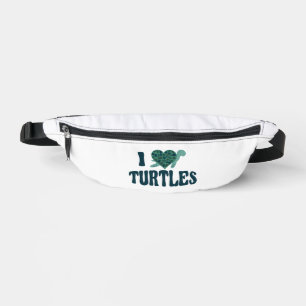 Sea Turtle Tortoise Heart I Love Copy Copy Bum Bags