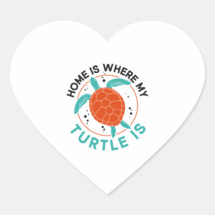 Sea Turtle Tortoise Home Is Where Heart Sticker