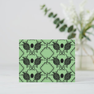 Sea Turtle Tortoise Moons Pattern  Postcard