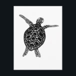 Sea Turtle Tortoise Protect the Planet Postcard<br><div class="desc">Check out this lovely art,  hand made by me for you! Feel free to add your own text or change the colours. Visit my shop for more!
If you'd like something custom please get in touch,  my contact info is in my shop page.</div>