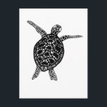 Sea Turtle Tortoise Protect the Planet Postcard<br><div class="desc">Check out this lovely art,  hand made by me for you! Feel free to add your own text or change the colours. Visit my shop for more!
If you'd like something custom please get in touch,  my contact info is in my shop page.</div>