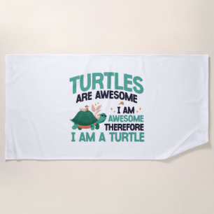 Sea Turtle Tortoise Turtles Are Beach Towel
