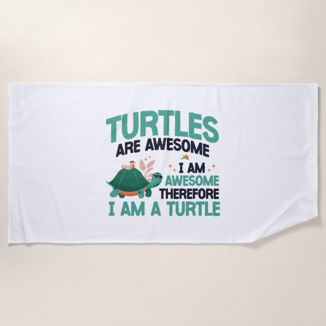Sea Turtle Tortoise Turtles Are  Beach Towel (Front)