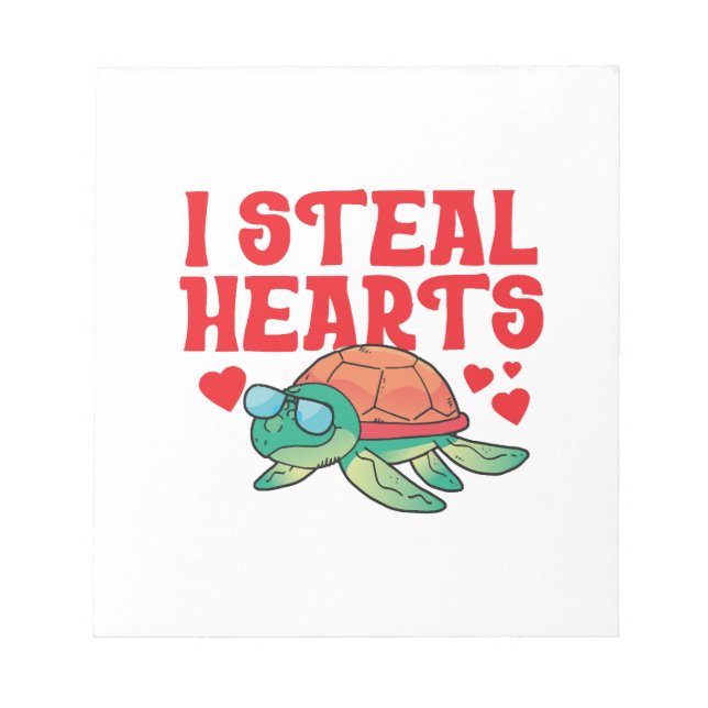 Sea Turtle Tortoise Valentines Day Copy Copy Copy  Notepad (Front)