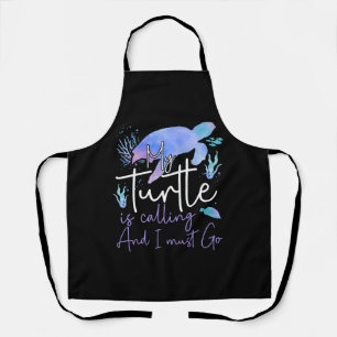 Sea Turtle Tortoise Watercolor My  Apron