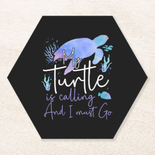 Sea Turtle Tortoise Watercolor My Paper Coaster