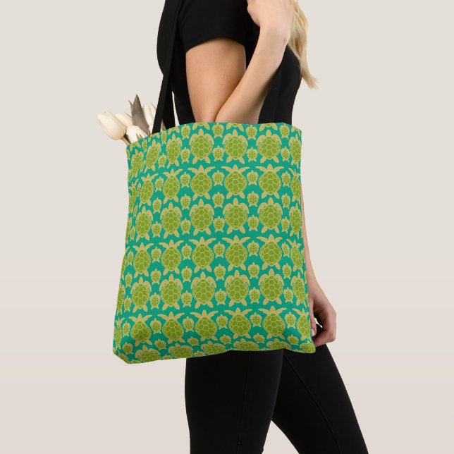 Sea Turtle Tote Bag (Close Up)