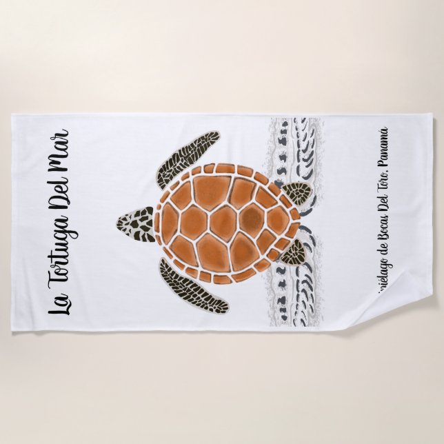 Sea  Turtle Towel La Tortuga Del Mar (Front)