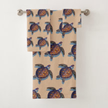 Sea turtle Towel set