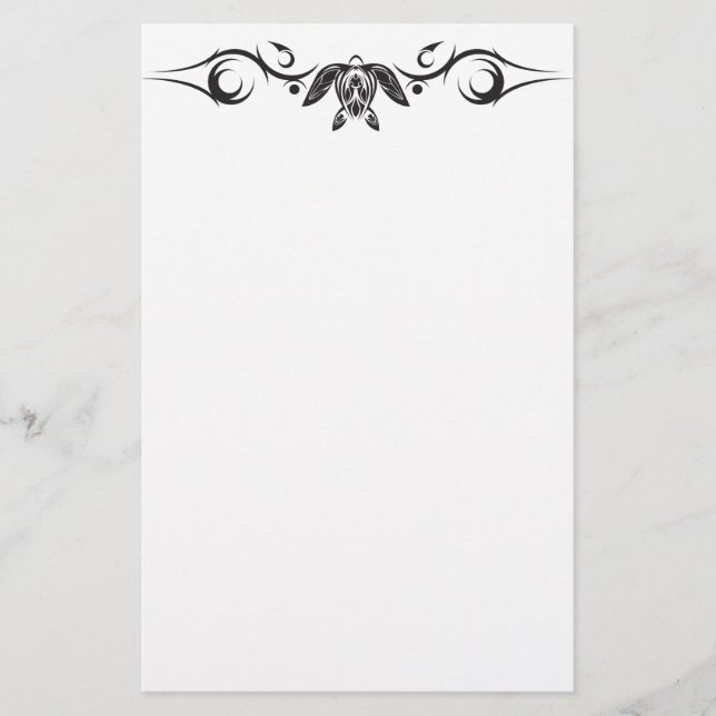 Sea Turtle Tribal Stationery (Front)