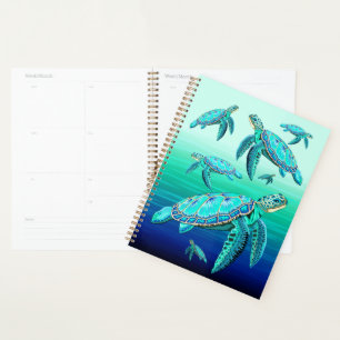 Sea Turtle Turquoise Oceanlife Planner
