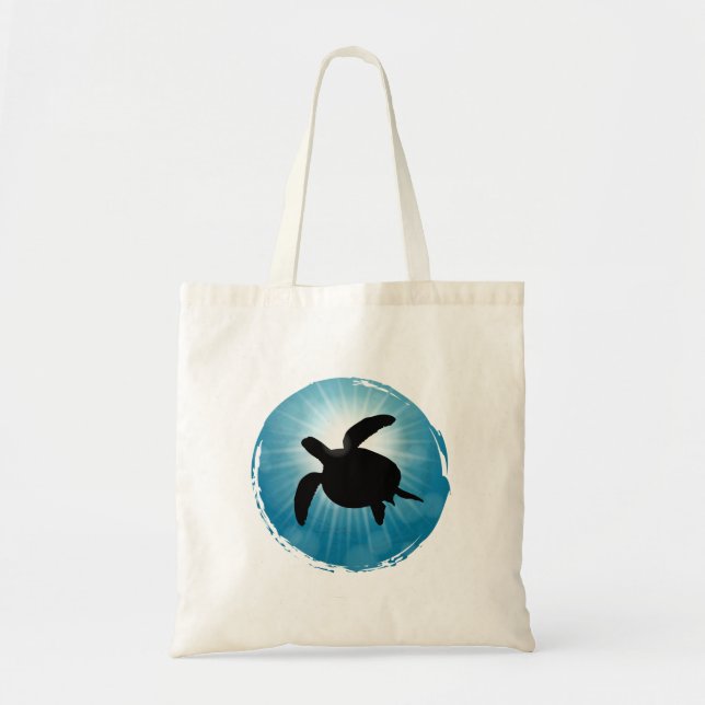 Sea Turtle Underwater Aquatic Life Tote Bag (Front)