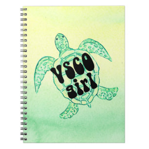 Sea turtle vsco girl notebook