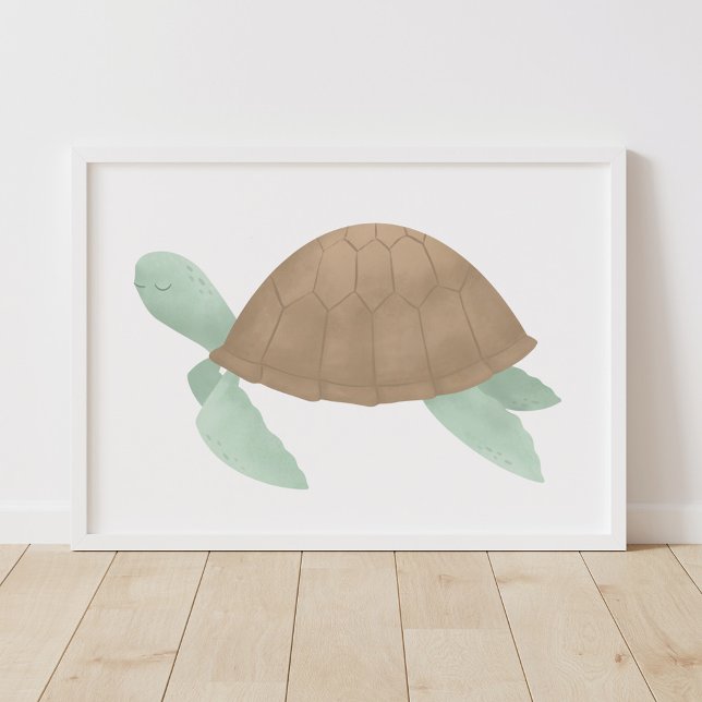 Sea Turtle Watercolor Beach Nursery Decor (Creator Uploaded)