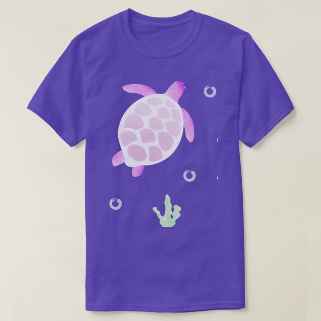 Sea turtle watercolor pattern T-Shirt (Design Front)