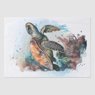 Sea Turtle Watercolor Tissue Paper