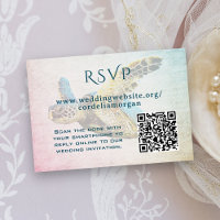 Sea Turtle Wedding RSVP QR code 