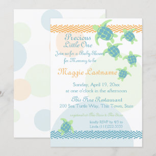 Sea Turtles Baby Shower Invitation