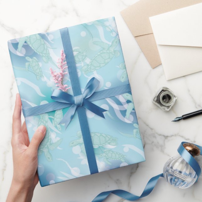 Sea Turtles Baby Shower Under the Sea Wrapping Paper (Gifting)