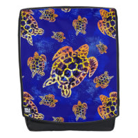 Sea Turtles Batik African Art Drawstring Bag