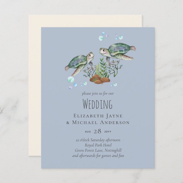 Sea Turtles Beach Wedding (Front/Back)