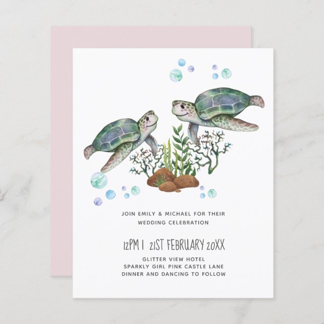 Sea Turtles Beach Wedding (Front/Back)