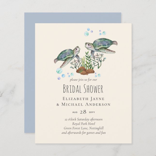 Sea Turtles Beach Wedding (Front/Back)