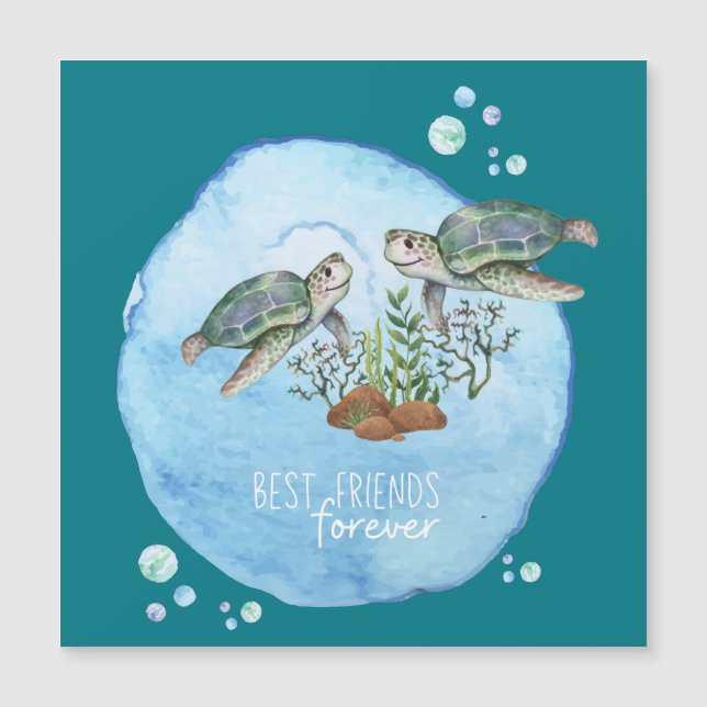 Sea Turtles BFFs - Personalised Best Friends Gifts (Front)