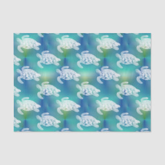 Sea Turtles Blue Aqua Tissue Paper