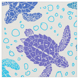 Sea turtles blue. fabric