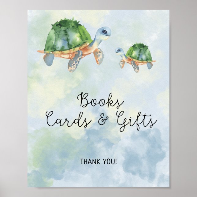 Sea turtles - Books cards and gifts Poster (Front)