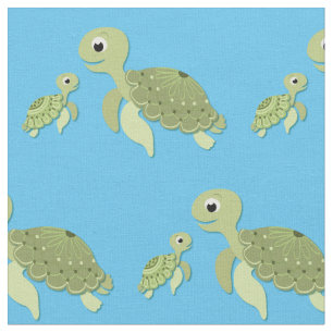 Sea Turtles Cute Kids Baby Nursery Fabric