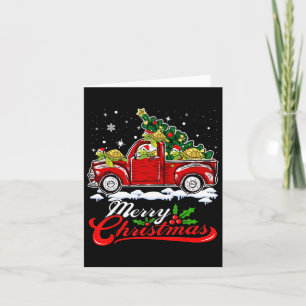 Sea Turtles Driving Christmas Tree Truck Turtle Ch Card