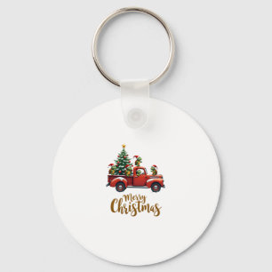 Sea Turtles Driving Christmas Tree Truck Turtle Ch Key Ring